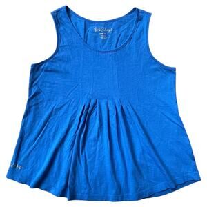 Lilly Pulitzer Blue Sleeveless Swing Top Tank 100% Cotton Girl's Large (8-10)